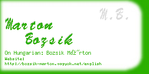 marton bozsik business card